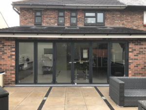 Image showing new home extension with Bi-fold doors in Liverpool, Merseyside